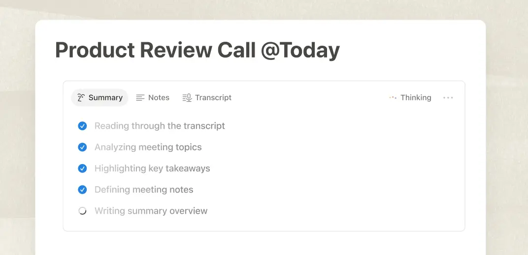 meeting notes 2
